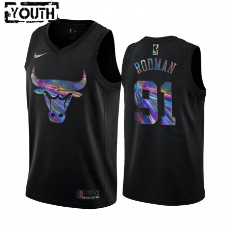 Kinder NBA Chicago Bulls Trikot Dennis Rodman 91 Iridescent HWC Collection Swingman